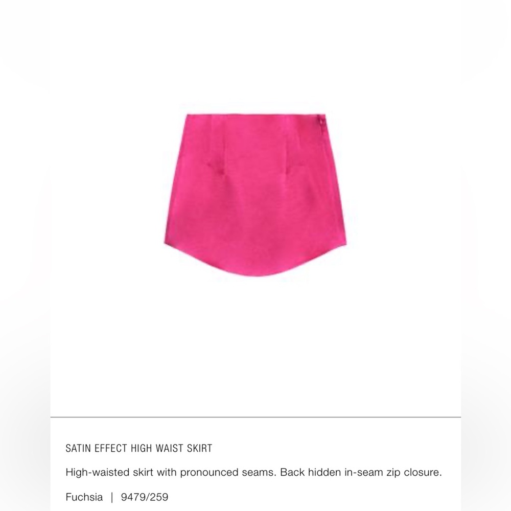 Satin effect high wait skirt Zara